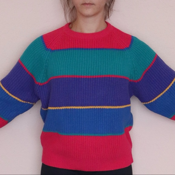 CLASSIC FASHIONS Color Block Stripe Sweater - Picture 8 of 9